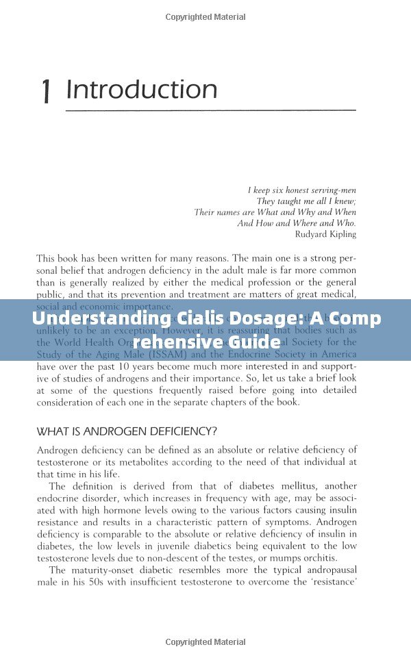 Understanding Cialis Dosage: A Comprehensive Guide