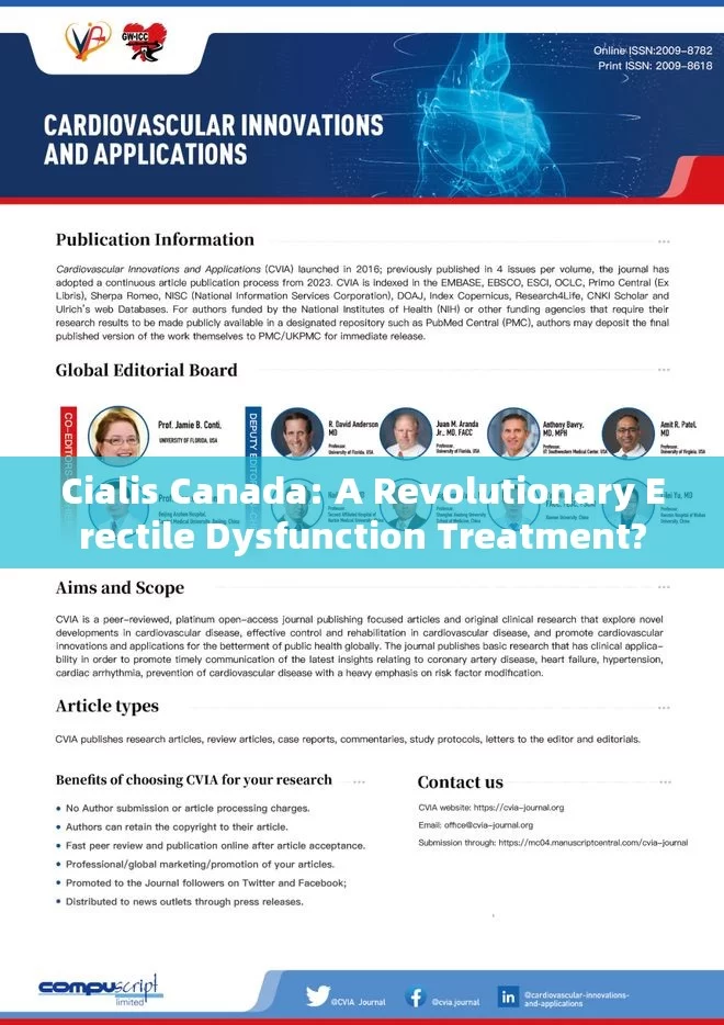 Cialis Canada: A Revolutionary Erectile Dysfunction Treatment?