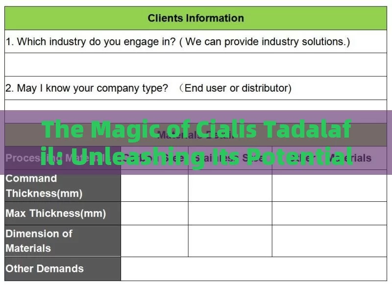 The Magic of Cialis Tadalafil: Unleashing Its PotentialTitle: Unlock Savings with a Cialis Coupon: A Smart Choice for Ed Health