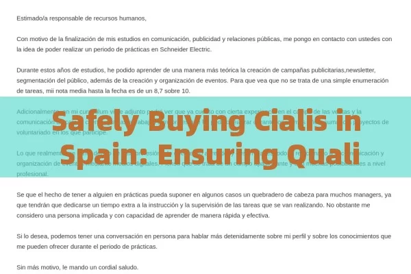 Safely Buying Cialis in Spain: Ensuring Quality and Reliable Supply