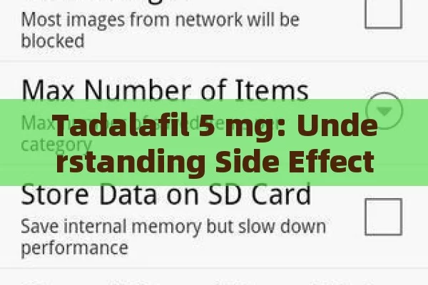 Tadalafil 5 mg: Understanding Side Effects